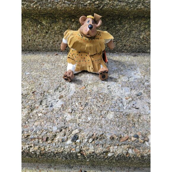 Vintage Russ Kathleen Kelly Critters Factory Shelf Sitters Bear Thanksgiving - Picture 5 of 9